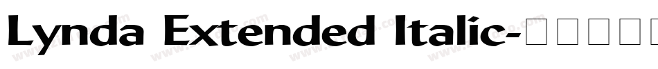 Lynda Extended Italic字体转换